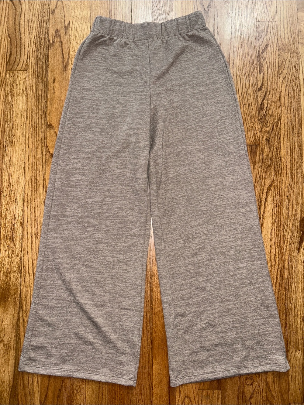 Women’s Tan / Grey Wide-Leg Lounge Pants size Small NWOT